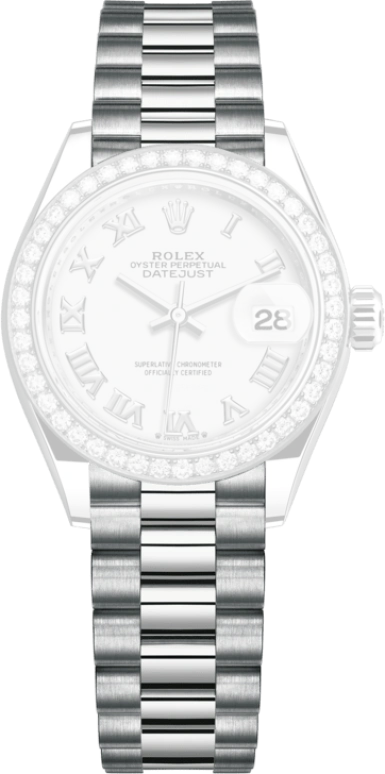 Rolex,Lady-Datejust 28mm,28mm,White Gold,White,Automatic,Day,55hours,279139RBR,279139RBR-0013