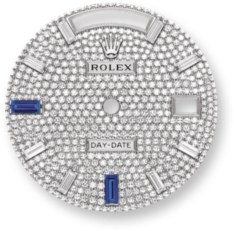Rolex,Day-Date 40 40mm,40mm,White Gold,Silver,Automatic,Date,Day,Aubrey Drake Graham,Drizzy,228349RBR,228349RBR-0036