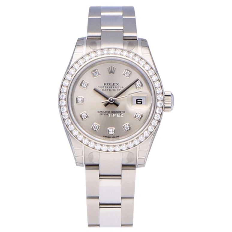 Rolex,Datejust 36 26mm,26mm,Stainless Steel,Stainless Steel,White Gold,Silver,Automatic,Day,48hours,179384,179384-0022
