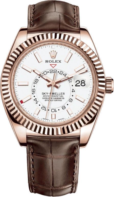 Rolex,Sky-Dweller 42mm,42mm,Rose Gold,White,Automatic,Annual Calendar,Month,Date,326135,326135-0006