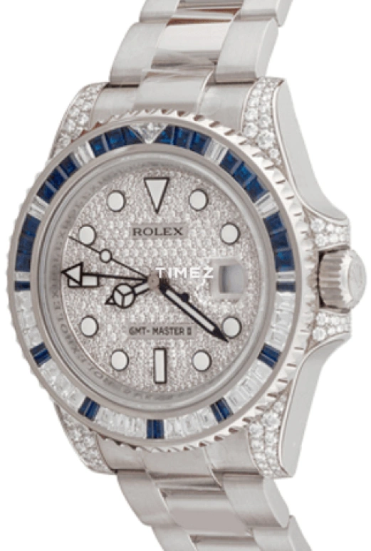 Rolex,GMT-Master II 40mm,40mm,White Gold,Silver,Automatic,Day,50hours,116759 SA,116759 SA-78209