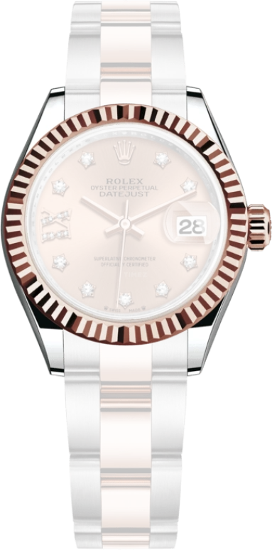 Rolex,Lady-Datejust 28mm,28mm,Everose Gold,Oystersteel,Pink,Automatic,Day,55hours,279171,279171-0028