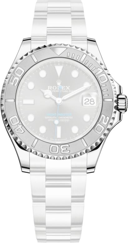Rolex,Yacht-Master 37mm,37mm,Platinum,Stainless Steel,Grey,Automatic,Day,55hours,268622,268622-0002
