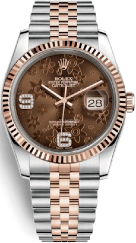 Rolex,Datejust 36 36mm,36mm,Oystersteel,Everose Gold,Chocolate,Automatic,Day,48hours,116231,116231-0105