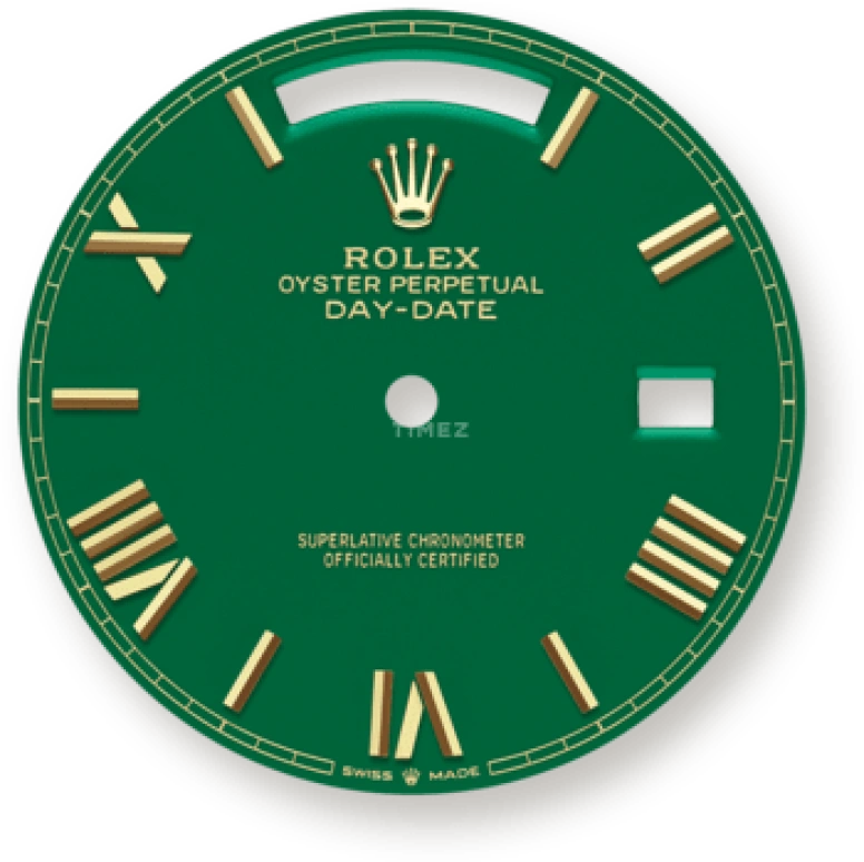 Rolex,Day-Date 40 40mm,40mm,Yellow Gold,Green,Automatic,Date,Day,228238,228238-0061