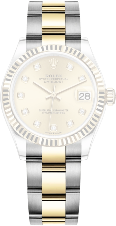 Rolex,Datejust 31 31mm,31mm,Yellow Gold,Oystersteel,Champagne,Automatic,Day,55hours,278273,278273-0025