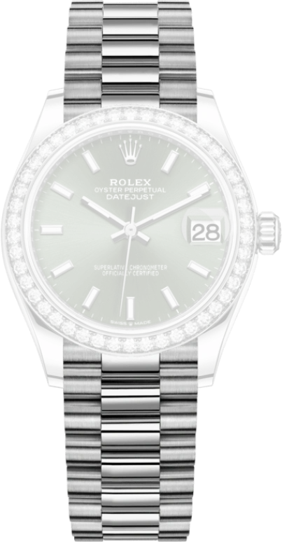 Rolex,Datejust 31 31mm,31mm,White Gold,Green,Automatic,Day,55hours,278289RBR,278289RBR-0015