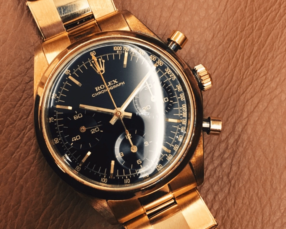 Rolex,Daytona 37mm,37mm,Yellow Gold,Black,Handwound,Chronograph,48hours,6283