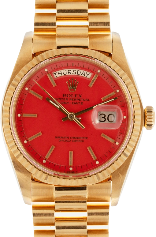 Rolex Day-Date 36 1803 Stella Coral Red President