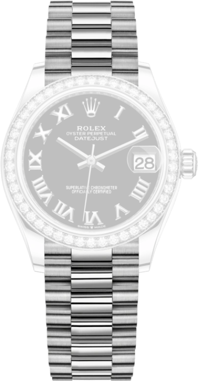 Rolex,Datejust 31 31mm,31mm,White Gold,Black,Automatic,Day,55hours,278289RBR,278289RBR-0011