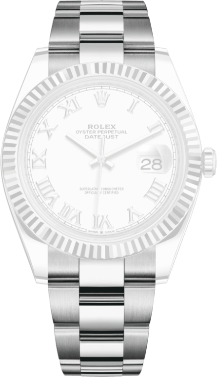 Rolex,Datejust 41 41mm,41mm,White Gold,Stainless Steel,White,Automatic,Day,70hours,126334,126334-0023