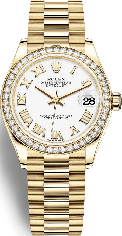 Rolex,Datejust 31 31mm,31mm,Yellow Gold,White,Automatic,Day,55hours,278288RBR,278288RBR-0009