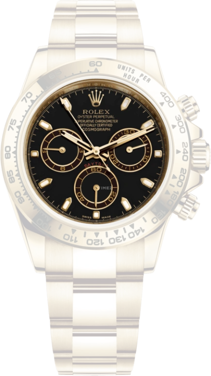 Rolex,Daytona 40mm,40mm,Yellow Gold,Black,Automatic,Chronograph,Column Wheel,116508,116508-0004