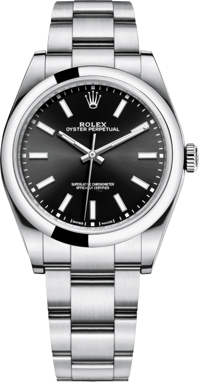 Rolex,Oyster Perpetual 39mm,39mm,Stainless Steel,Black,Automatic,48hours,In-house Caliber,114300,114300-0005