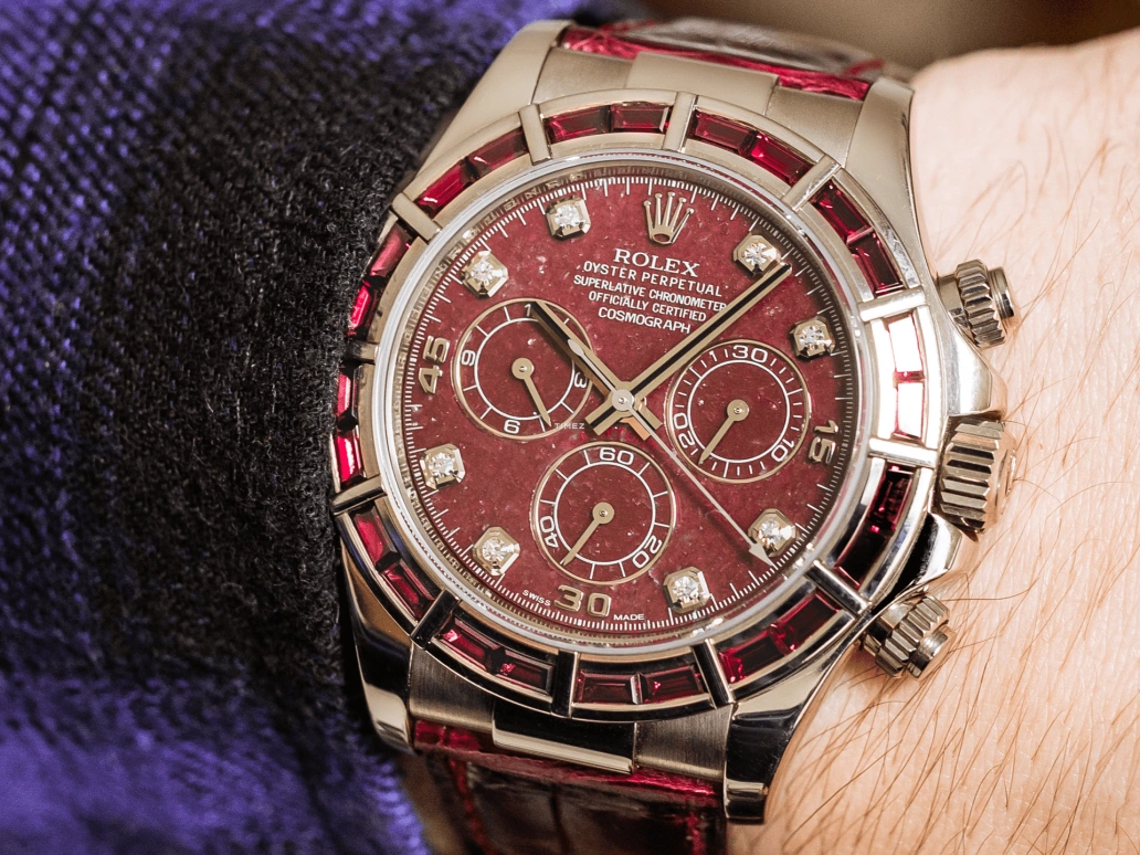 Rolex,Daytona 40mm,40mm,White Gold,Red,Automatic,Chronograph,72hours,116589SALV Ruby
