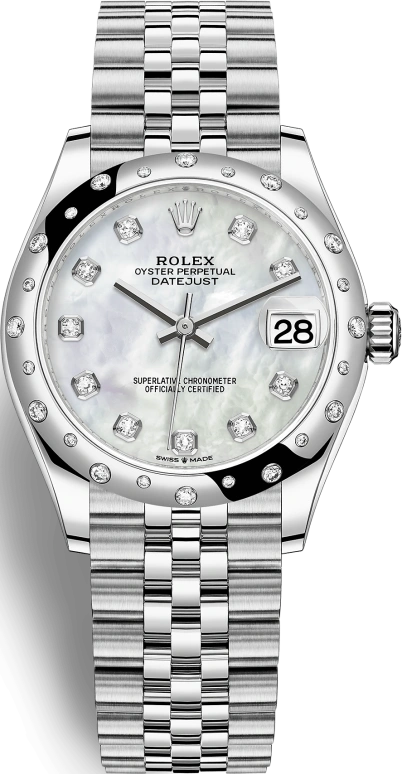 Rolex,Datejust 31 31mm,31mm,White Gold,Stainless Steel,White,Automatic,Day,55hours,278344RBR,278344RBR-0006