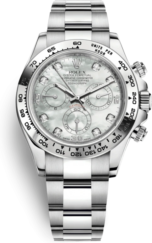 Rolex,Daytona 40mm,40mm,White Gold,White,Automatic,Chronograph,Column Wheel,Mike Tyson,116509,116509-0064