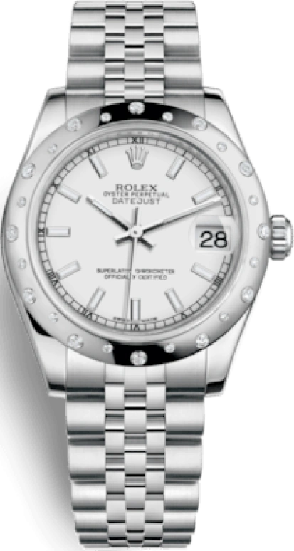 Rolex,Datejust 31 31mm,31mm,White Gold,Stainless Steel,White,Automatic,Day,48hours,178344,178344-0045