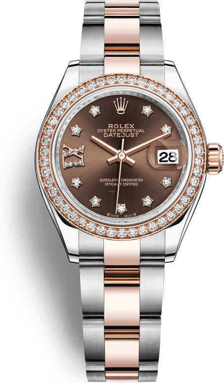 Rolex,Lady-Datejust 28mm,28mm,Everose Gold,Oystersteel,Brown,Automatic,Day,55hours,279381RBR,279381RBR-0004