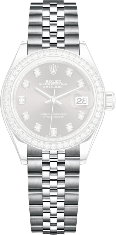 Rolex,Lady-Datejust 28mm,28mm,White Gold,Stainless Steel,Grey,Automatic,Day,55hours,279384RBR,279384RBR-0017