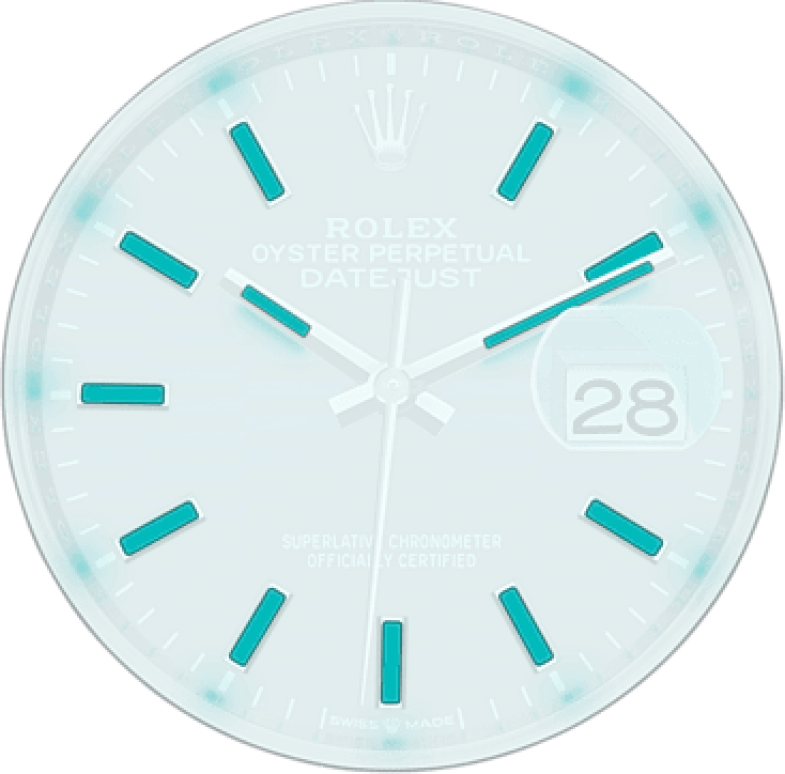 Rolex,Datejust 36 36mm,36mm,White Gold,Stainless Steel,Blue,Automatic,Day,70hours,126234,126234-0050