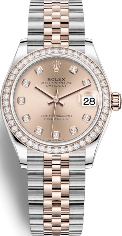 Rolex,Datejust 31 31mm,31mm,Rose Gold,Stainless Steel,Rose,Automatic,Day,55hours,278381RBR,278381RBR-0024