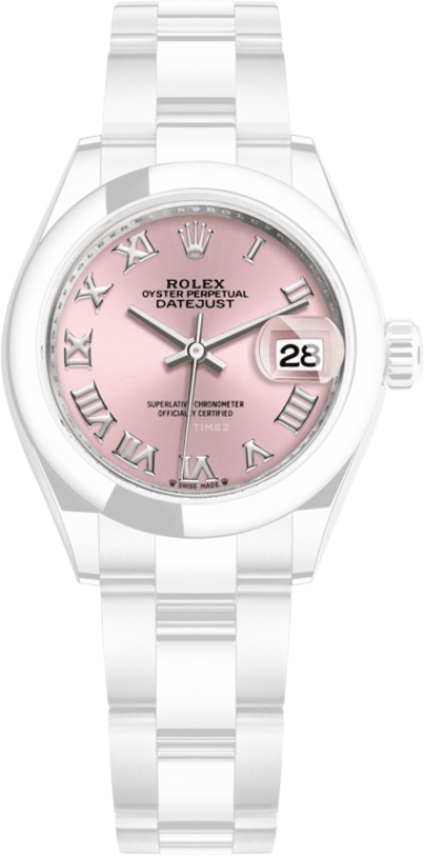 Rolex,Lady-Datejust 28mm,28mm,Stainless Steel,Pink,Automatic,Day,55hours,279160,279160-0014