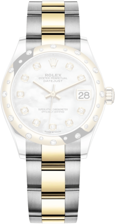 Rolex,Datejust 31 31mm,31mm,Yellow Gold,Stainless Steel,White,Automatic,Day,55hours,278343RBR,278343RBR-0027