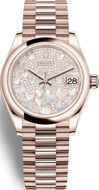 Rolex,Datejust 31 31mm,31mm,Rose Gold,White,Automatic,Day,55hours,278245,278245-0020