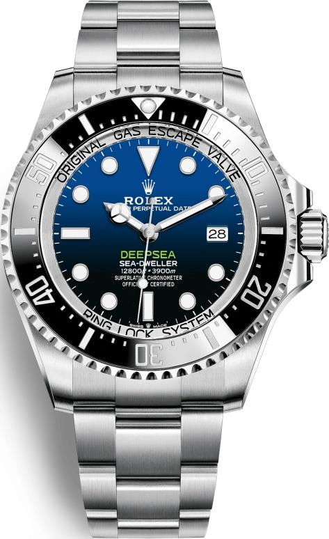 Rolex,Deepsea 44mm,44mm,Oystersteel,Blue,Black,Gradient,Automatic,Day,70hours,136660,136660-0003