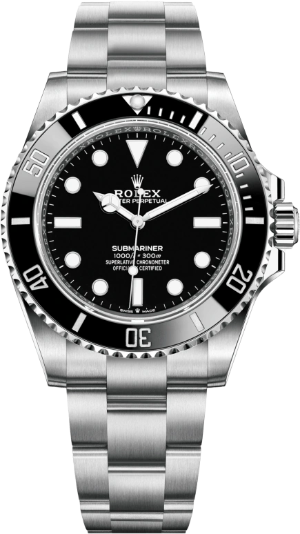 Rolex,Submariner 41mm,41mm,Oystersteel,Ceramic,Black,Automatic,70hours,In-house Caliber,124060,124060-0001