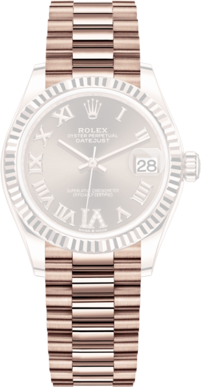 Rolex,Datejust 31 31mm,31mm,Rose Gold,Brown,Chocolate,Automatic,Day,55hours,278275,278275-0025