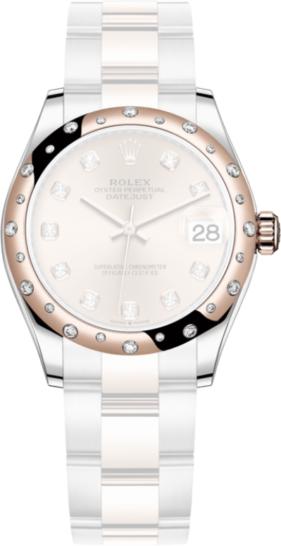 Rolex,Datejust 31 31mm,31mm,Rose Gold,Stainless Steel,Rose,Automatic,Day,55hours,278341RBR,278341RBR-0023