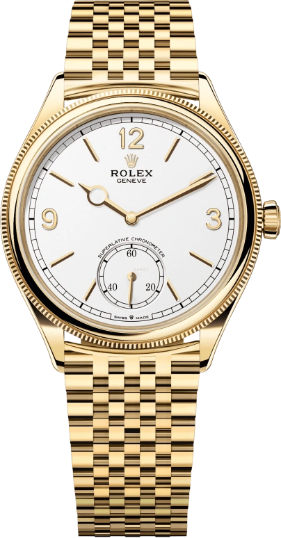 Rolex,1908 39mm,39mm,Yellow Gold,White,Automatic,66hours,In-house Caliber,52508,52508-0008