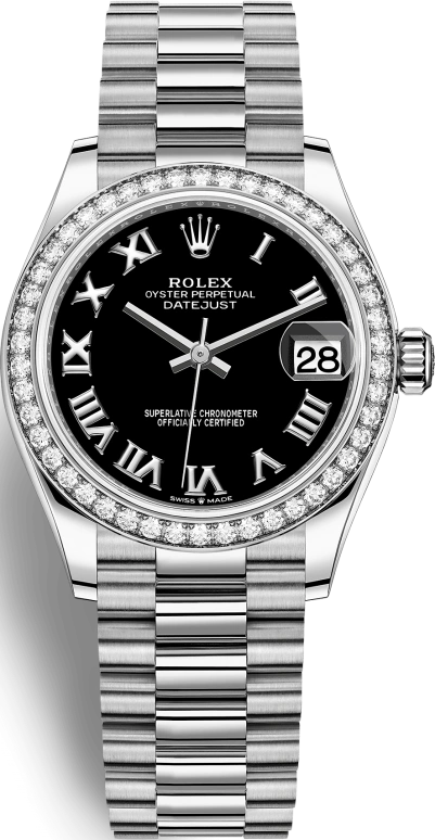 Rolex,Datejust 31 31mm,31mm,White Gold,Black,Automatic,Day,55hours,278289RBR,278289RBR-0011
