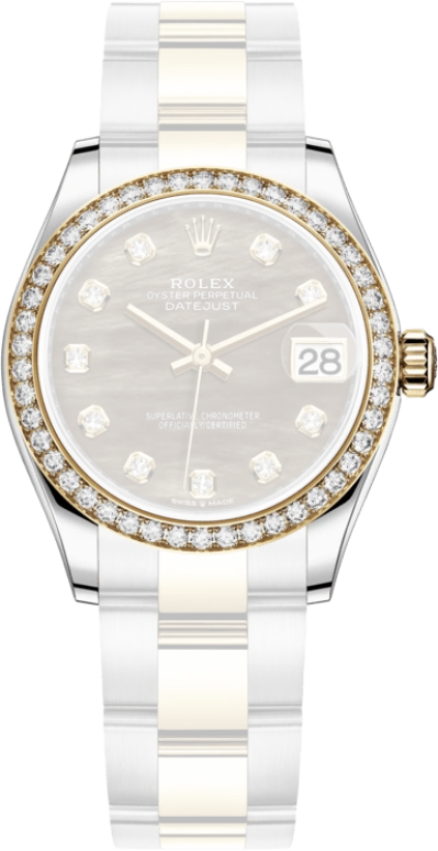 Rolex,Datejust 31 31mm,31mm,Yellow Gold,Stainless Steel,Black,Automatic,Day,55hours,278383RBR,278383RBR-0023