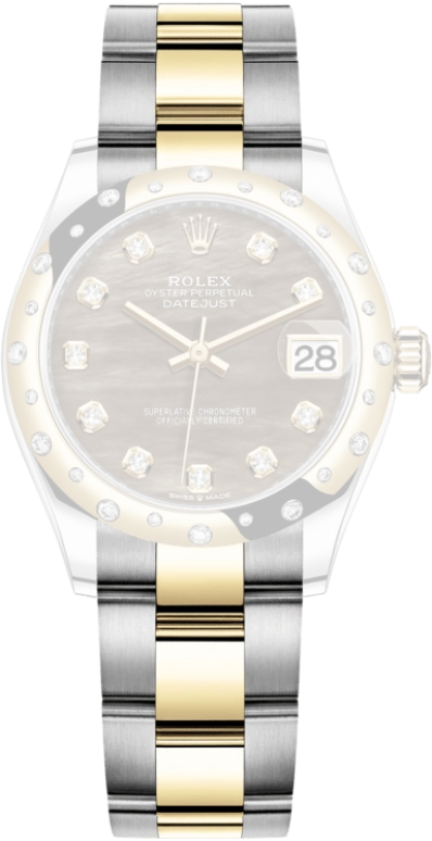 Rolex,Datejust 31 31mm,31mm,Yellow Gold,Stainless Steel,Black,Automatic,Day,55hours,278343RBR,278343RBR-0023