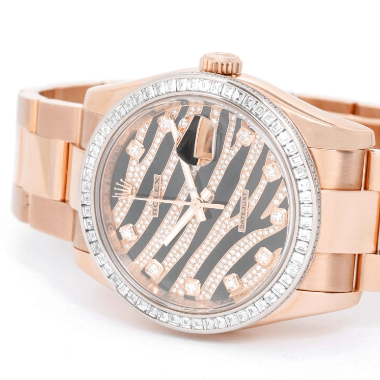 Rolex,Datejust 36 36mm,36mm,Rose Gold,Black,Rose Gold,Automatic,Day,48hours,116285,116285-BBR-73605 272BRA