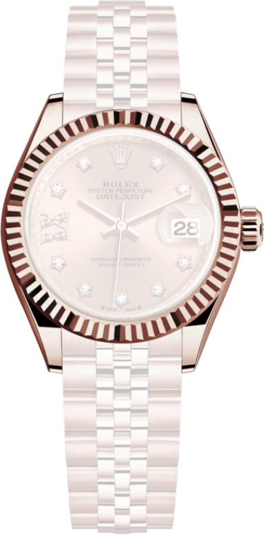 Rolex,Lady-Datejust 28mm,28mm,Everose Gold,Rose Gold,Automatic,Day,55hours,279175,279175-0030