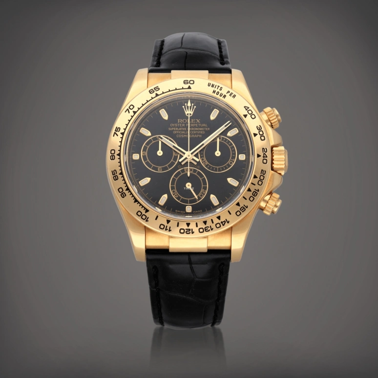 Rolex,Daytona 40mm,40mm,Yellow Gold,Black,Automatic,Chronograph,72hours,116518,116518-BLKSBK
