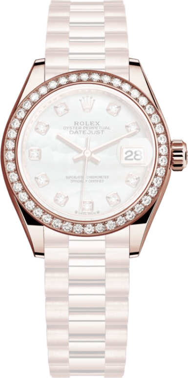 Rolex,Lady-Datejust 28mm,28mm,Everose Gold,Pink,Automatic,Day,55hours,279135RBR,279135RBR-0010