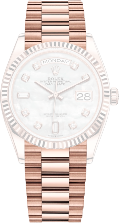 Rolex,Day-Date 36 36mm,36mm,Rose Gold,White,Automatic,Date,Day,128235,128235-0029