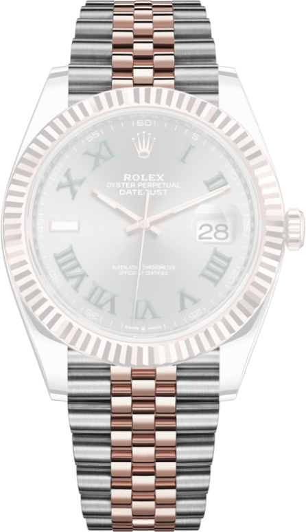 Rolex,Datejust 41 41mm,41mm,Rose Gold,Stainless Steel,Grey,Automatic,Day,70hours,126331,126331-0016