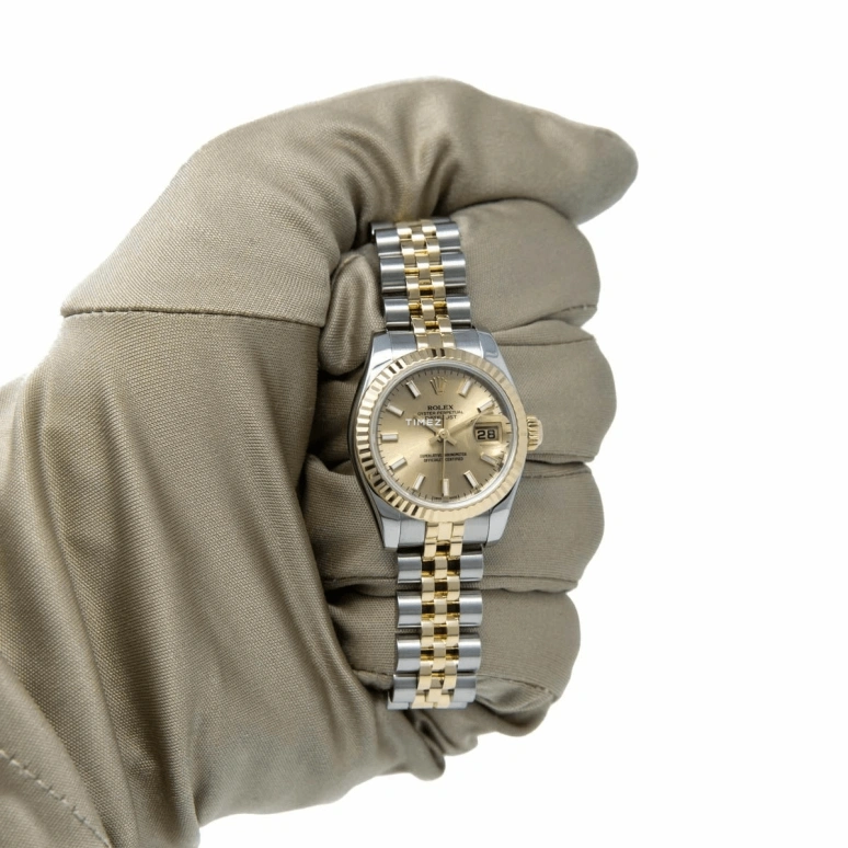 Rolex,Lady-Datejust 26mm,26mm,Stainless Steel,Gold,Automatic,Day,48hours,179173,179173-63133