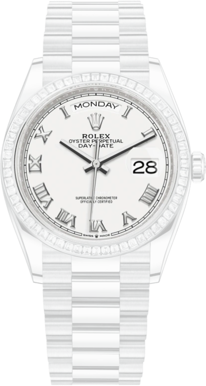 Rolex,Day-Date 36 36mm,36mm,Platinum,White,Automatic,Date,Day,128396TBR,128396TBR-0010