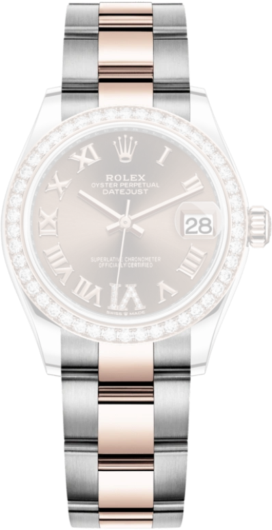 Rolex,Datejust 31 31mm,31mm,Rose Gold,Stainless Steel,Brown,Automatic,Day,55hours,278381RBR,278381RBR-0005