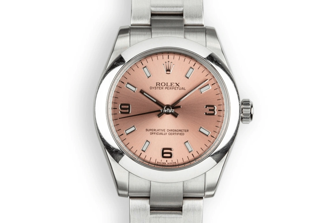 Rolex,Oyster Perpetual 31mm,31mm,Stainless Steel,Pink,Automatic,48hours,In-house Caliber,177200,177200-Pink