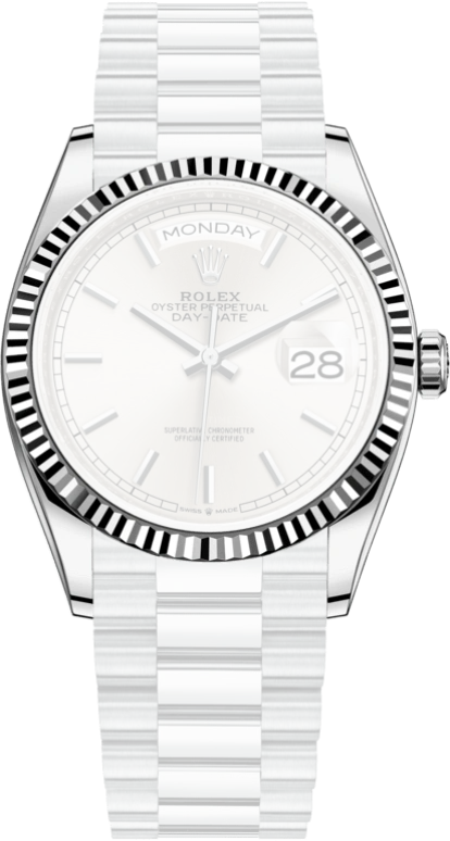 Rolex,Day-Date 36 36mm,36mm,Platinum,Silver,Automatic,Date,Day,128236,128236-0001