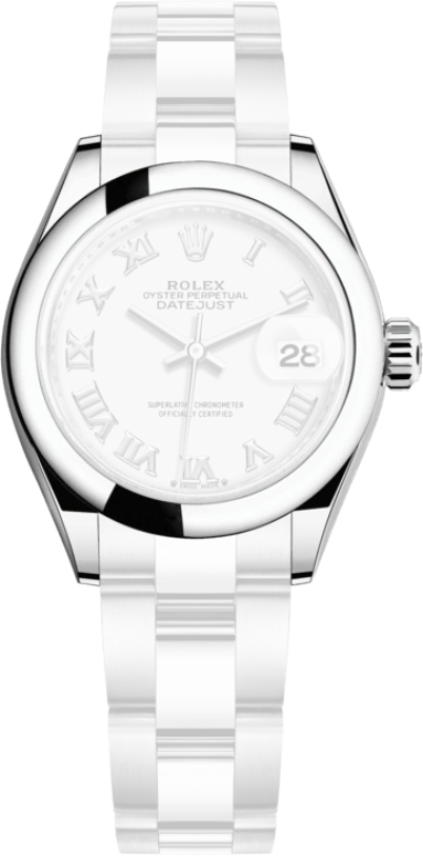 Rolex,Lady-Datejust 28mm,28mm,Oystersteel,White,Automatic,Day,55hours,279160,279160-0016