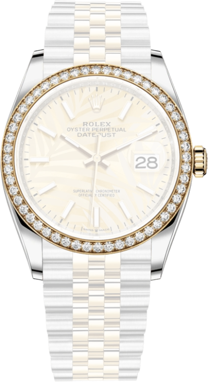 Rolex,Datejust 36 36mm,36mm,Yellow Gold,Stainless Steel,Champagne,Automatic,Day,70hours,126283RBR,126283RBR-0023
